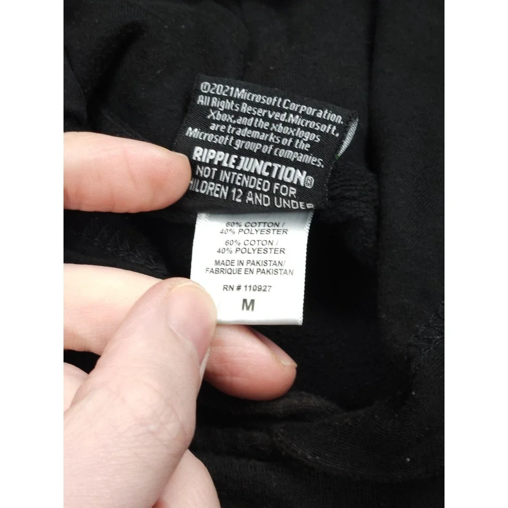 X-Box Gaming Hoodie Men's Medium Black Graphic 20th Anniversary Faded Ripple - Picture 7 of 10